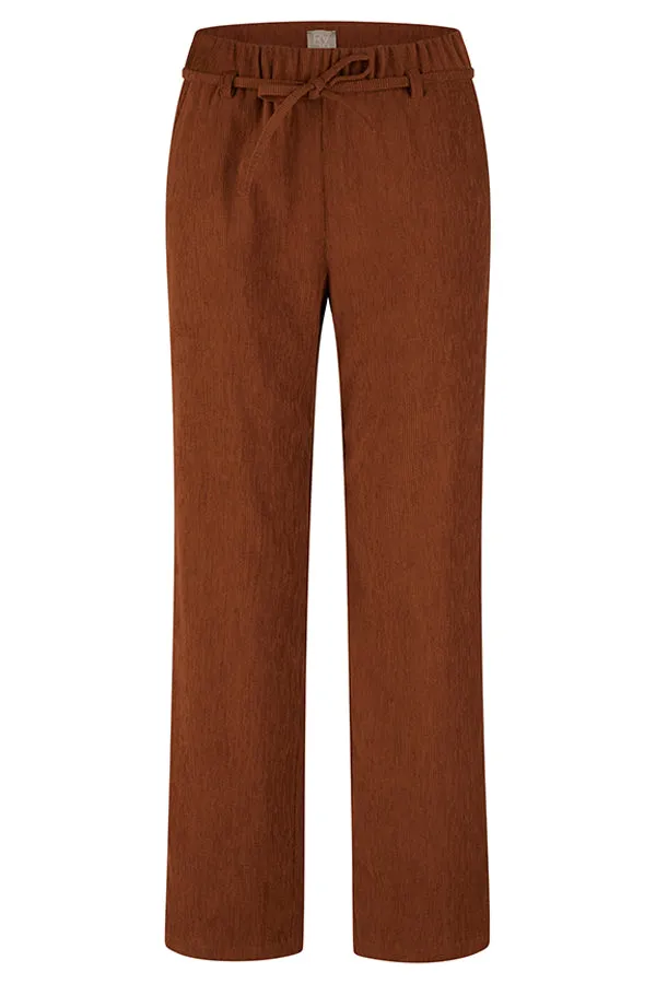 Rabe & LecomteBROWN SOLID WIDE LEG TROUSERS