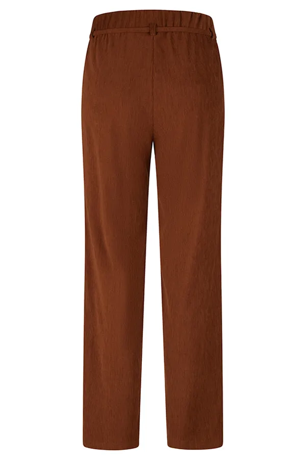 Rabe & LecomteBROWN SOLID WIDE LEG TROUSERS