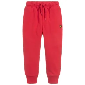 red cotton pants