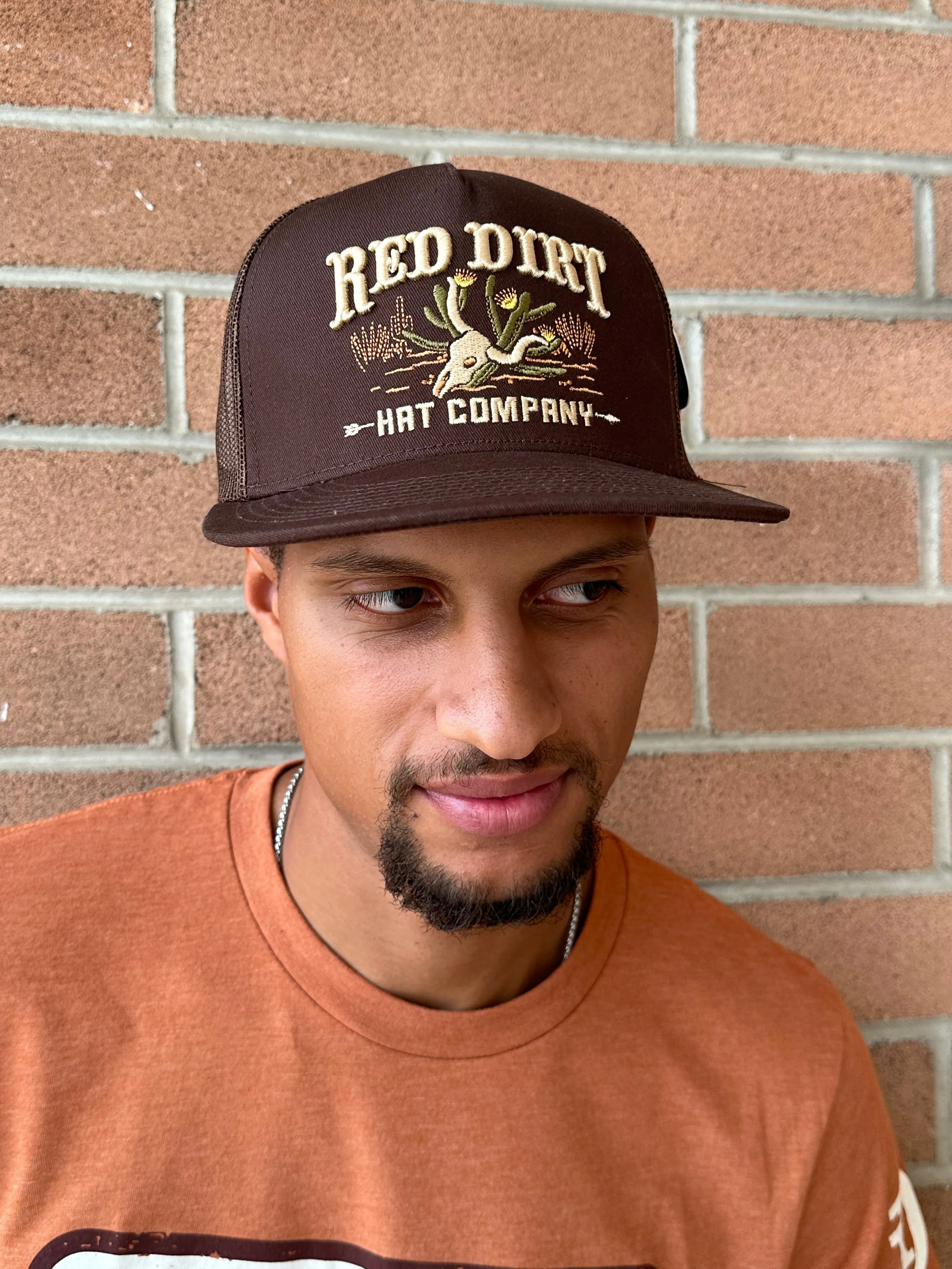 Red Dirt Hat Co. Salty Brown Trucker Snap Back Hat RDHC281