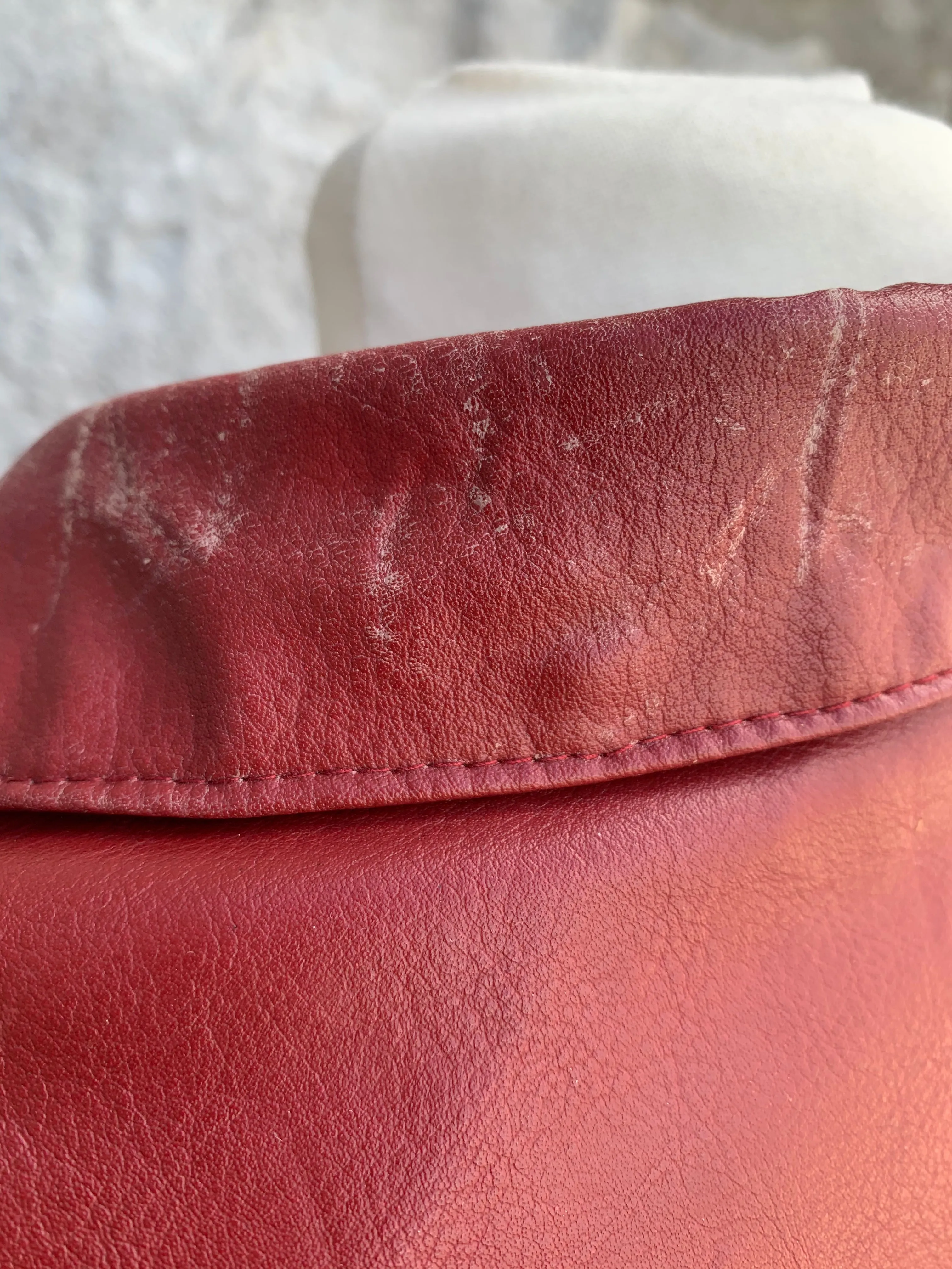 Cranberry leather jacket size 10 UK.