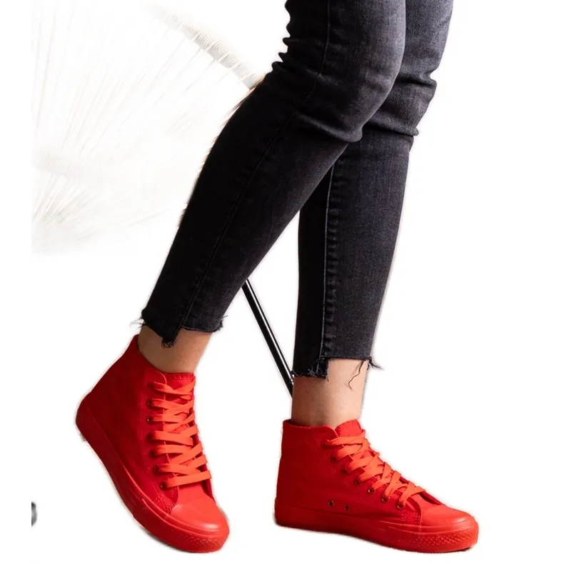 Red Rafife high top sneakers