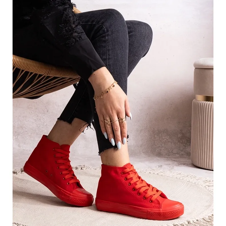 Red Rafife high top sneakers