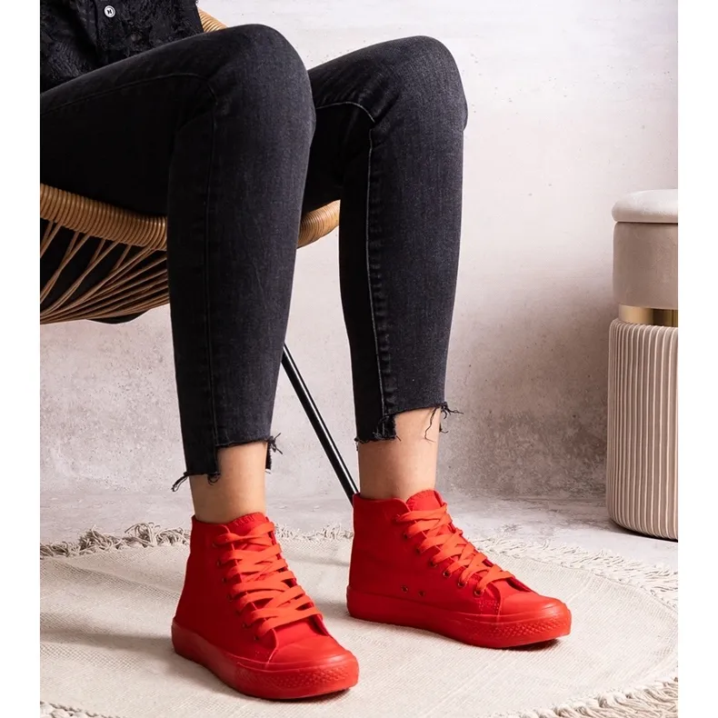 Red Rafife high top sneakers