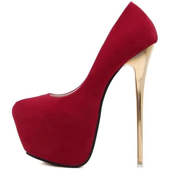 Red Gold Stiletto Stage Shoes