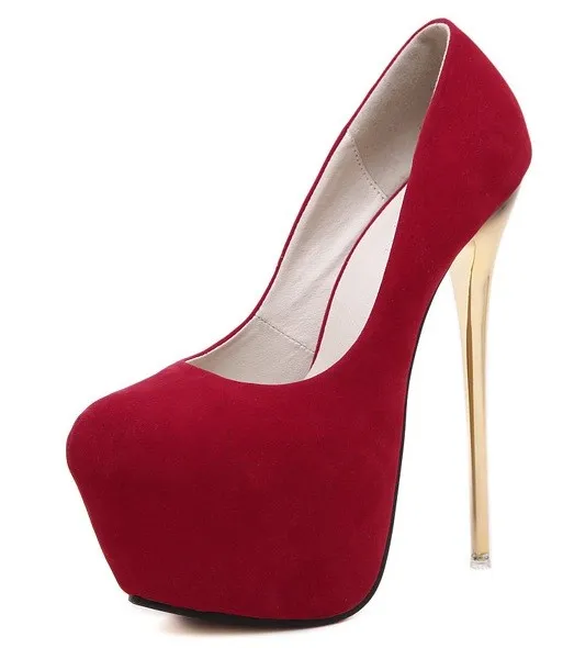 Red Gold Stiletto Stage Shoes