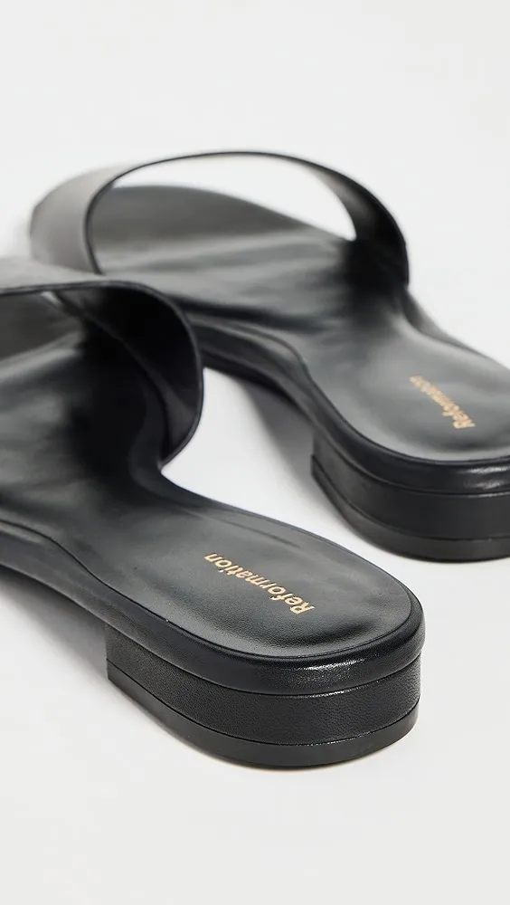 Reformation   Joey Asymmetrical Flat Slides 