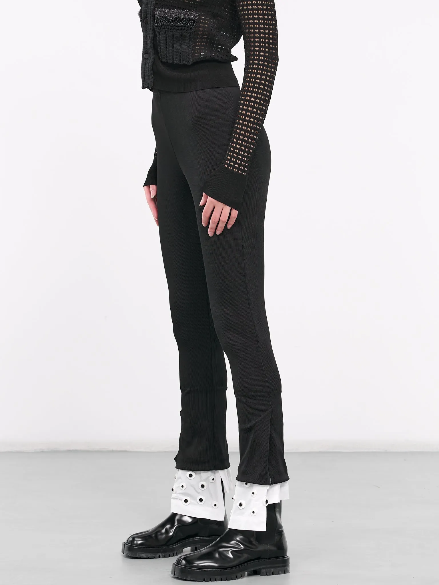 Ribbed Jersey Trousers (TA241-JF058-E-BLACK)