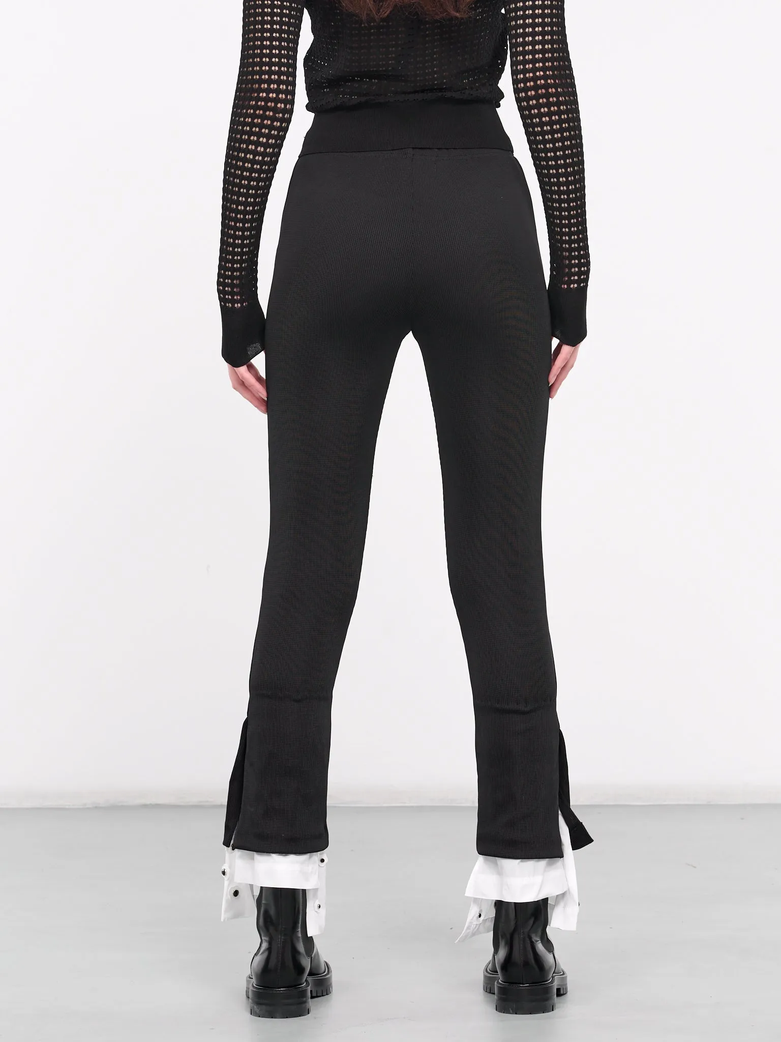 Ribbed Jersey Trousers (TA241-JF058-E-BLACK)