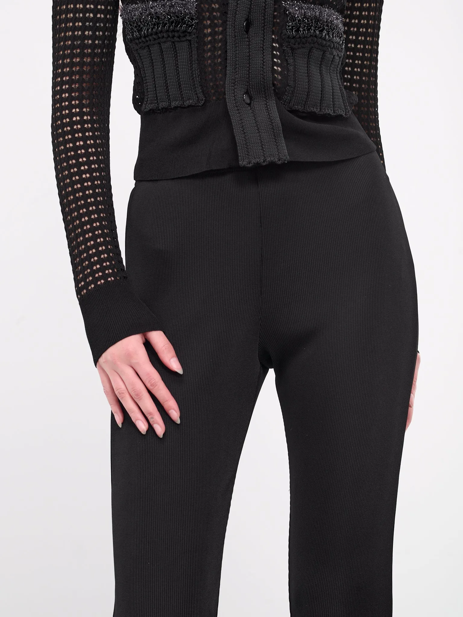 Ribbed Jersey Trousers (TA241-JF058-E-BLACK)