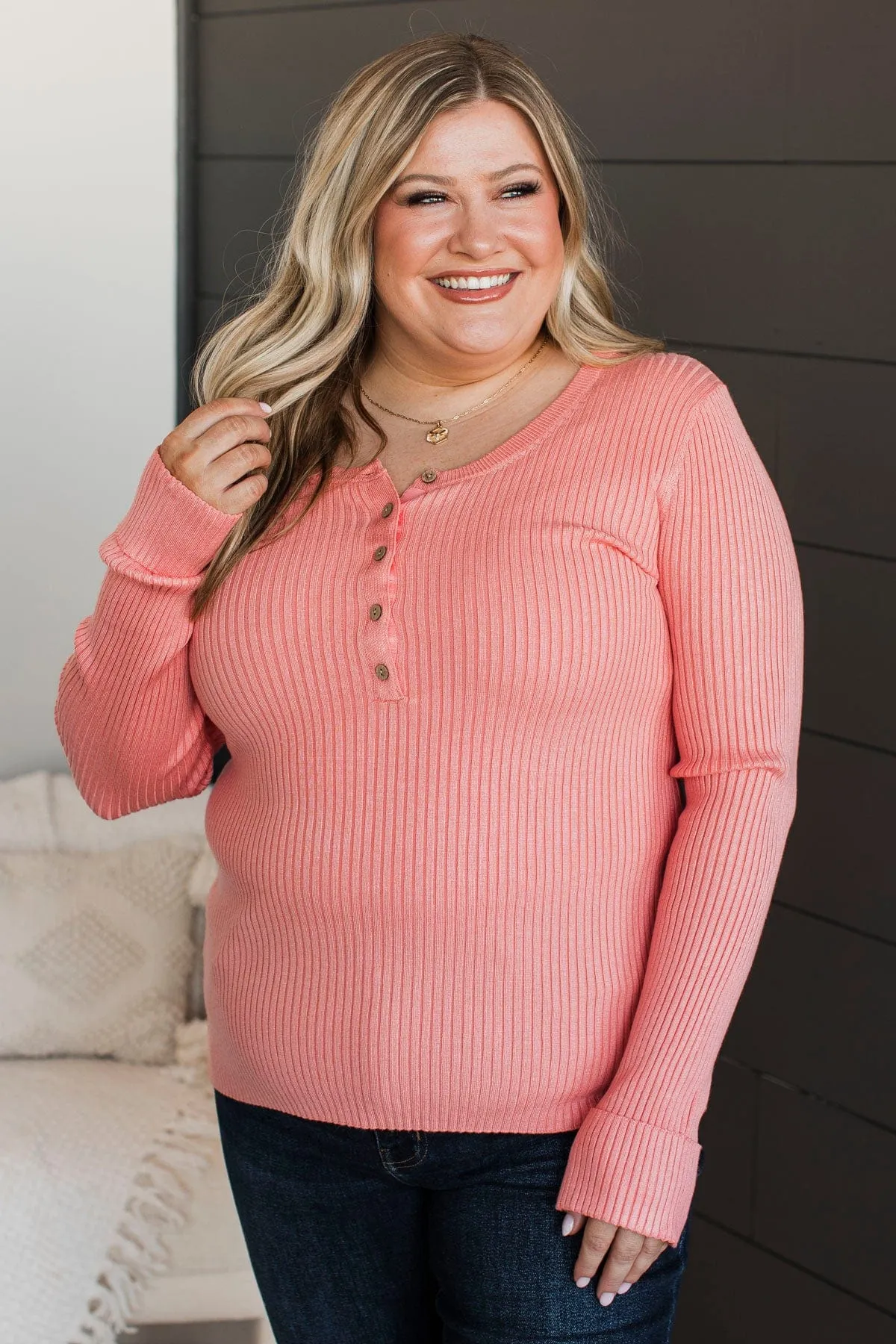 Ribbed Knit Bubblegum Top - Impressive and Trendy