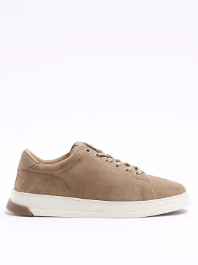 River Island Suede Trainers - Beige