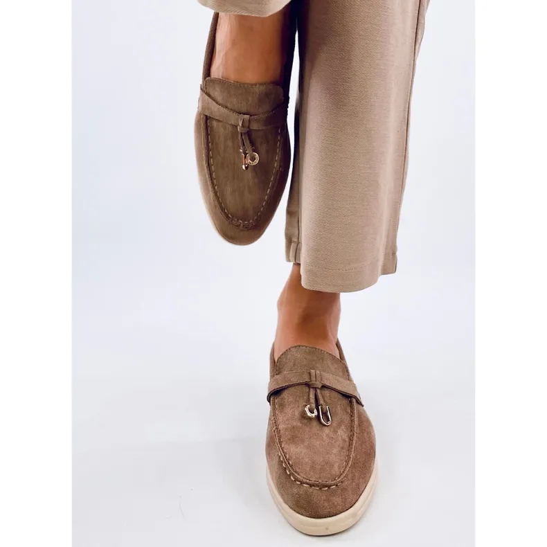 Brown Suede Moccasins by Robins in Khaki Color