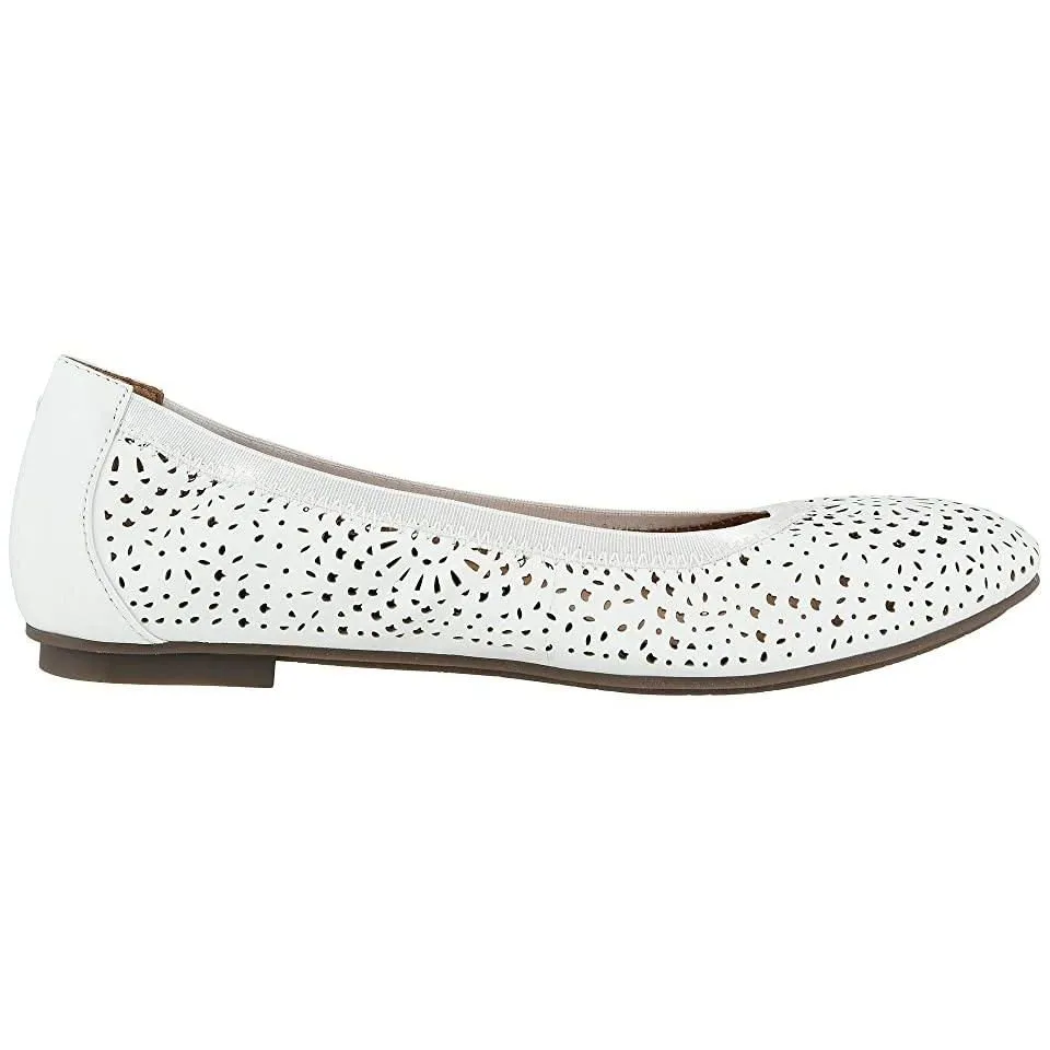 Robyn Flat Leather White