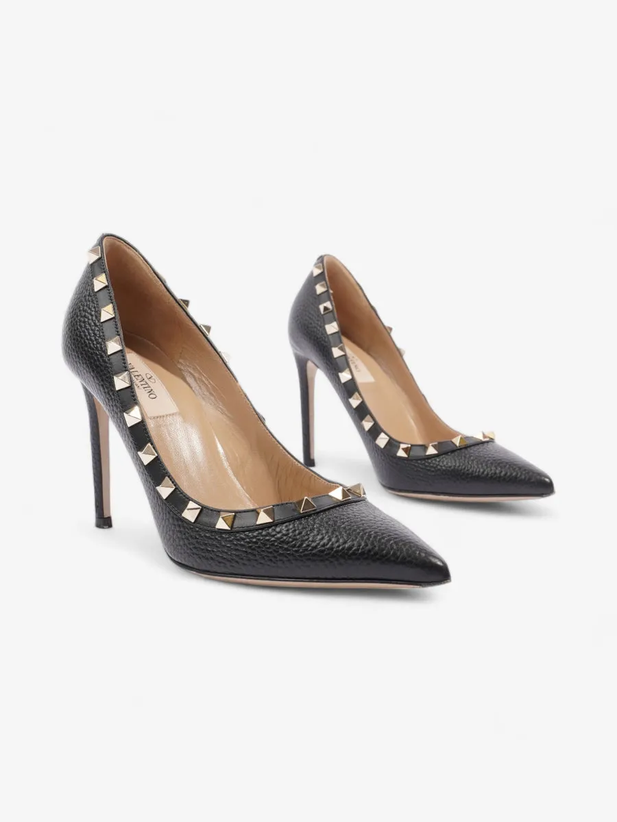 Rockstud Heels 100 Black Leather EU 37.5 UK 4.5