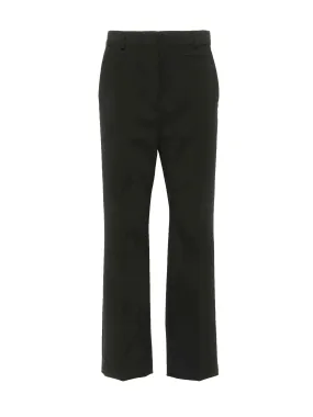 ROMAGNA Slim-fit stretch wool trousers, black