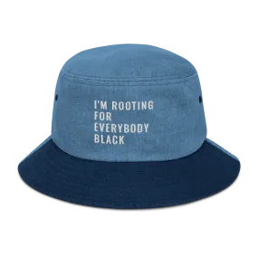 Rooting For Everyone Black Denim Bucket Hat