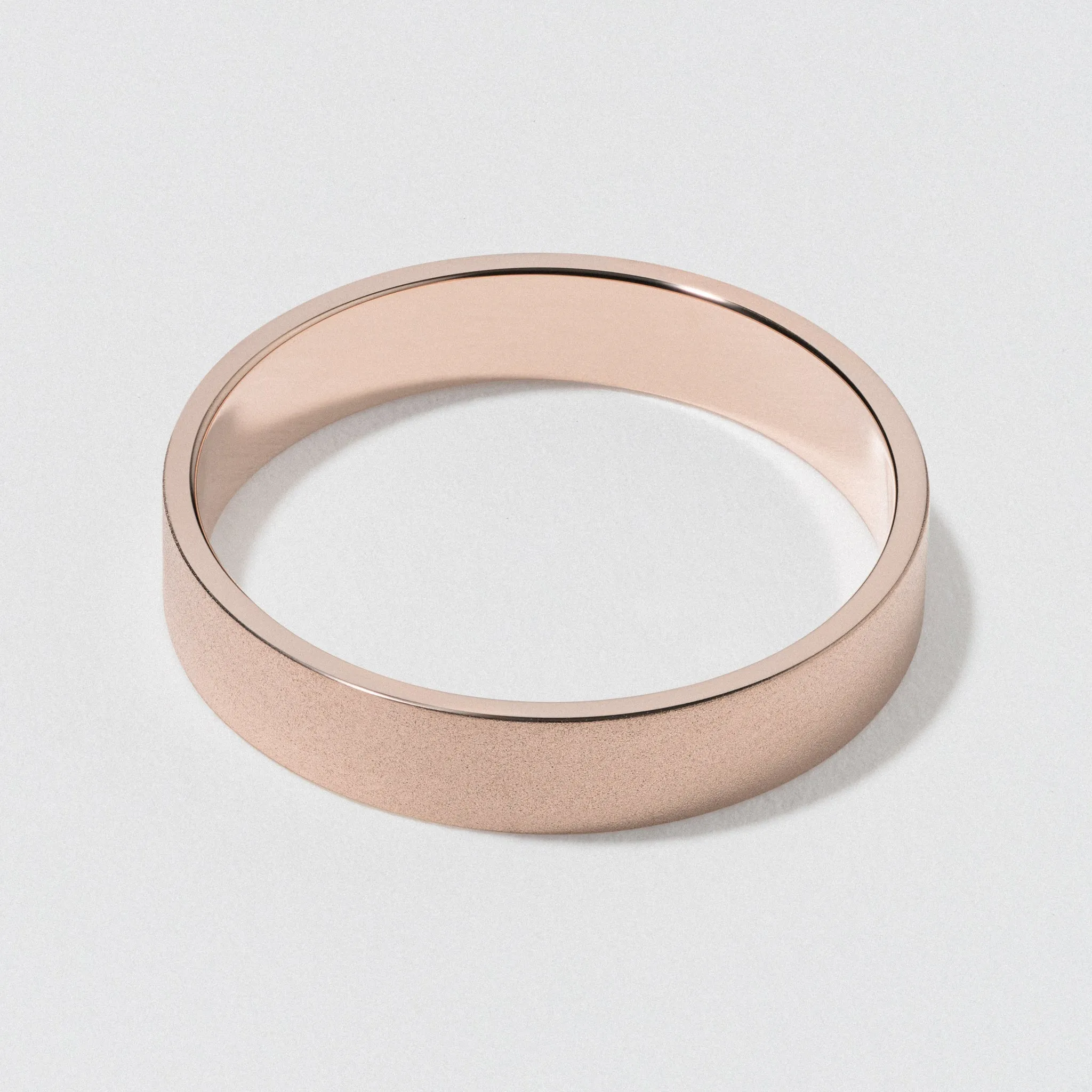 Matte Rose Gold Wedding Band 4mm