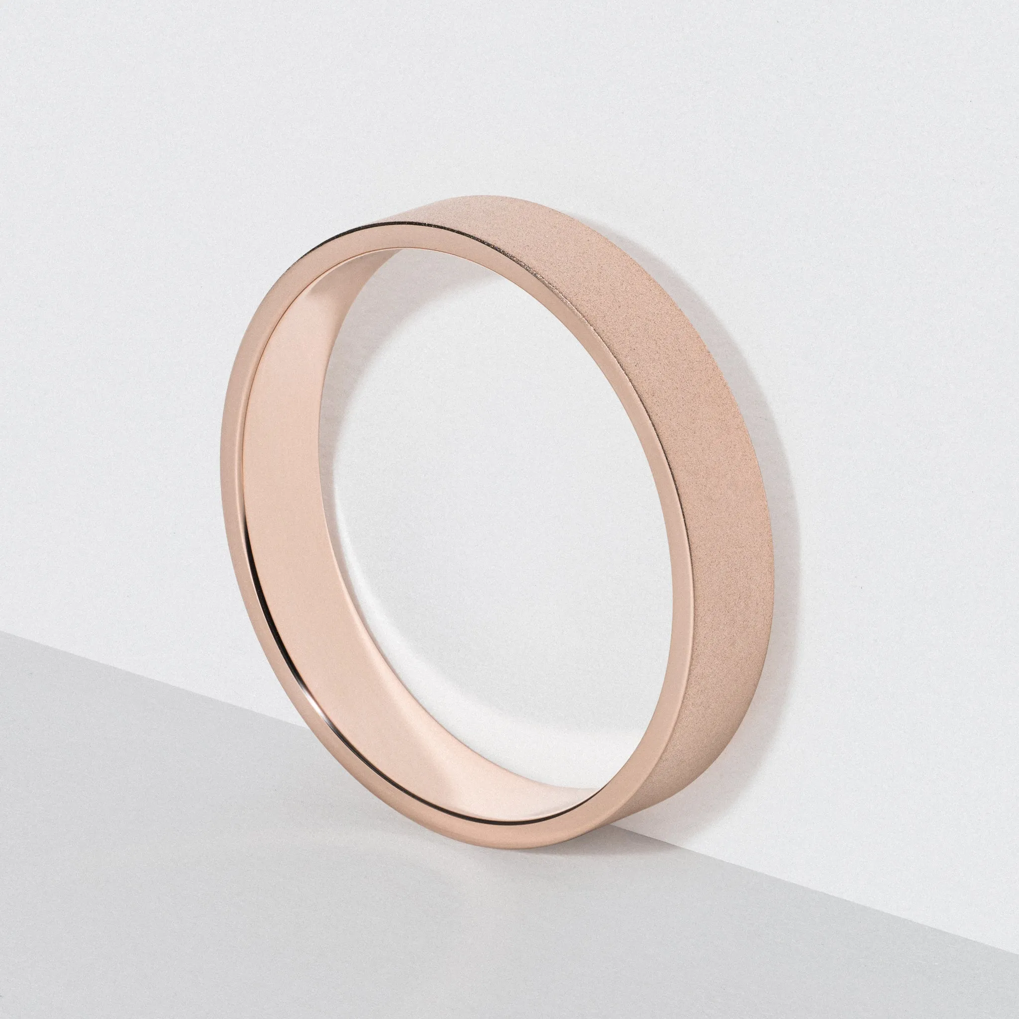 Matte Rose Gold Wedding Band 4mm