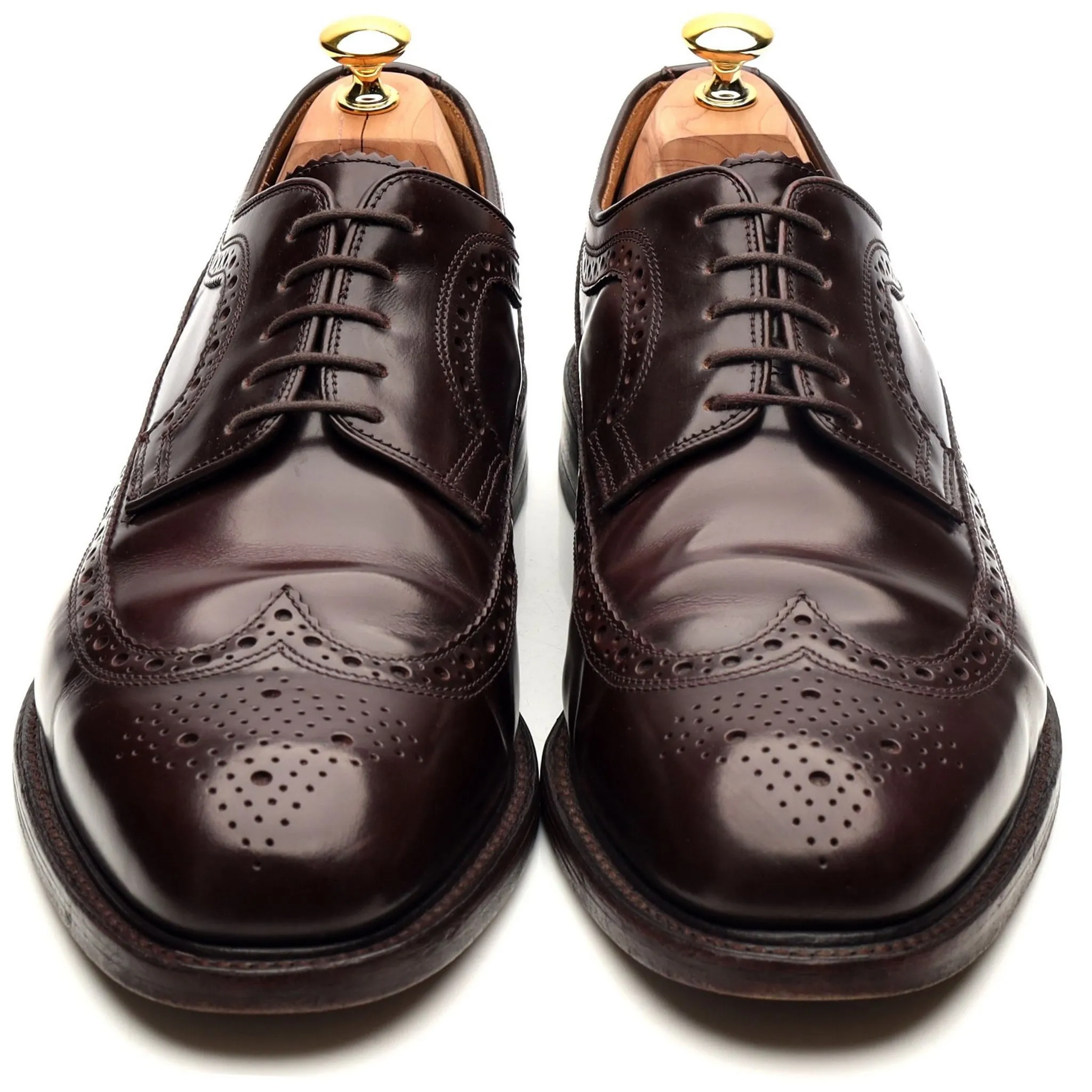 'Royal Brogues' Burgundy Leather Derby Brogues UK 11