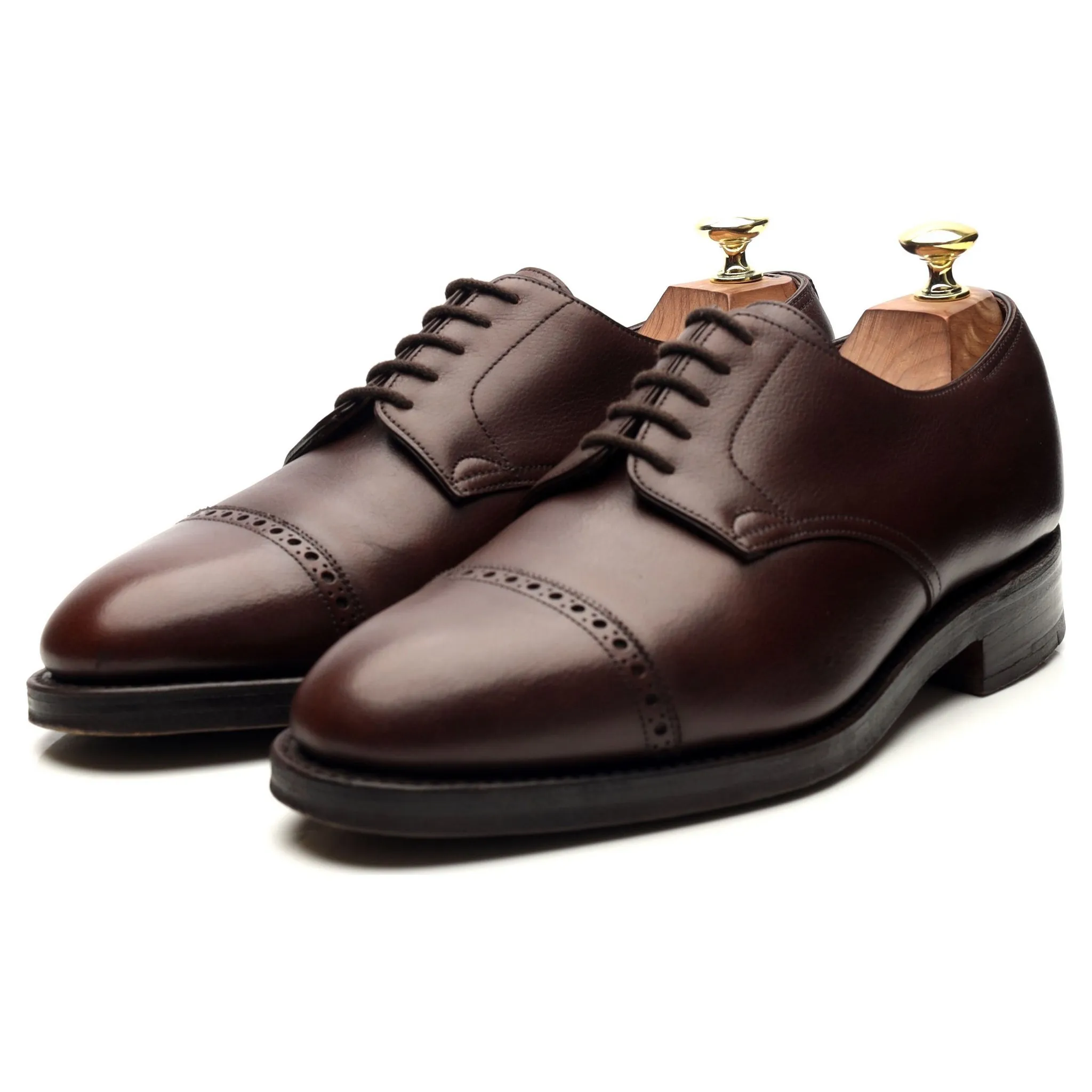 'Russel' Dark Brown Leather Derby UK 7 EE