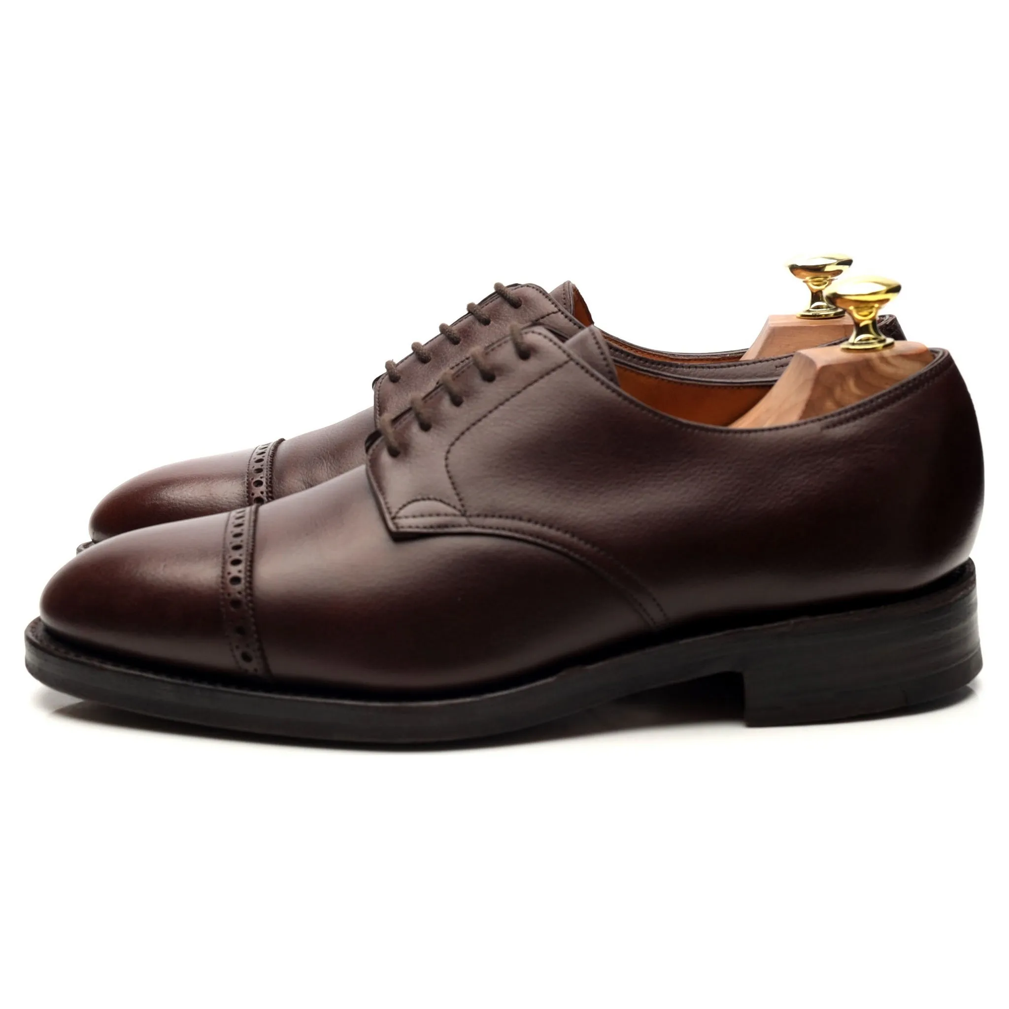 'Russel' Dark Brown Leather Derby UK 7 EE