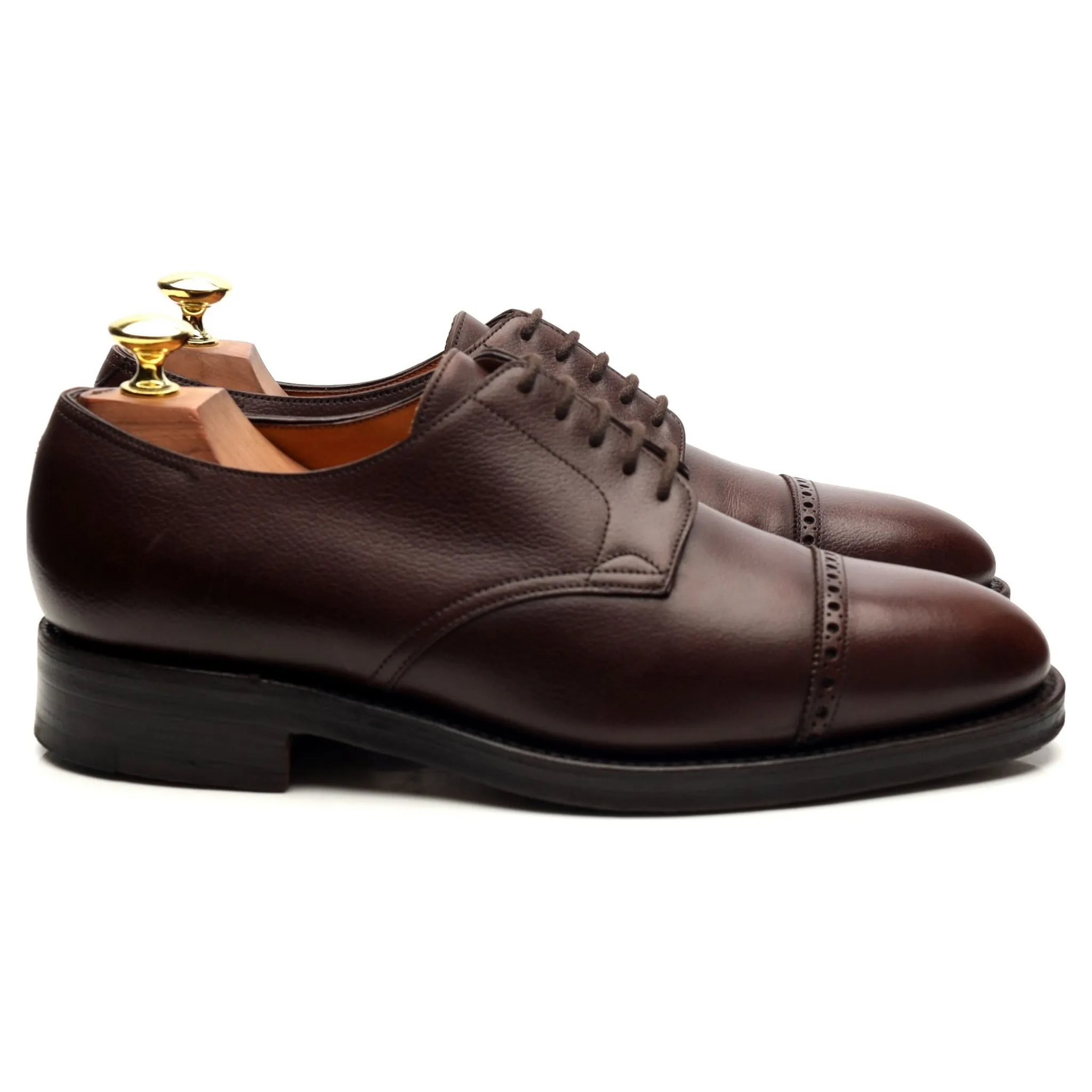 'Russel' Dark Brown Leather Derby UK 7 EE