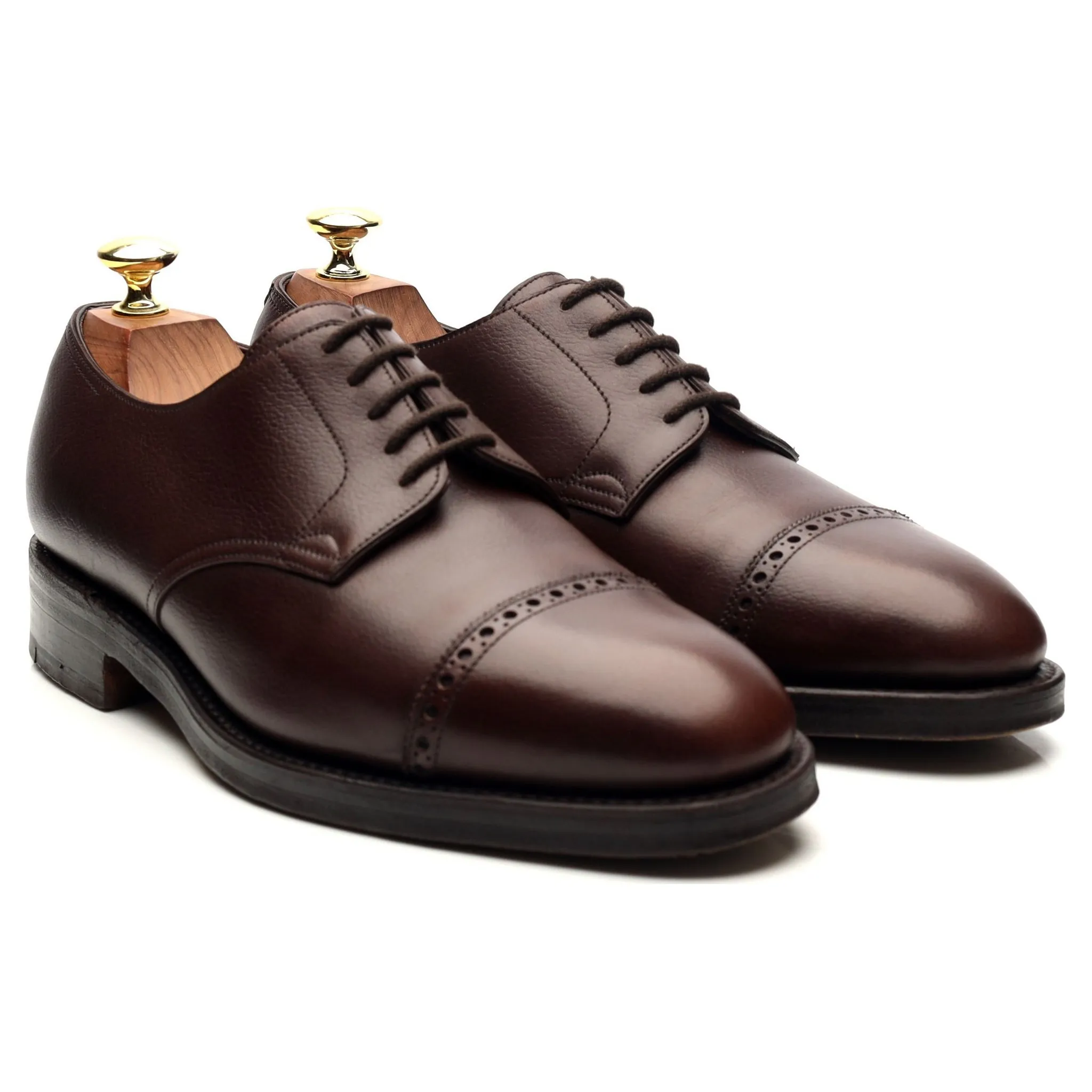 'Russel' Dark Brown Leather Derby UK 7 EE