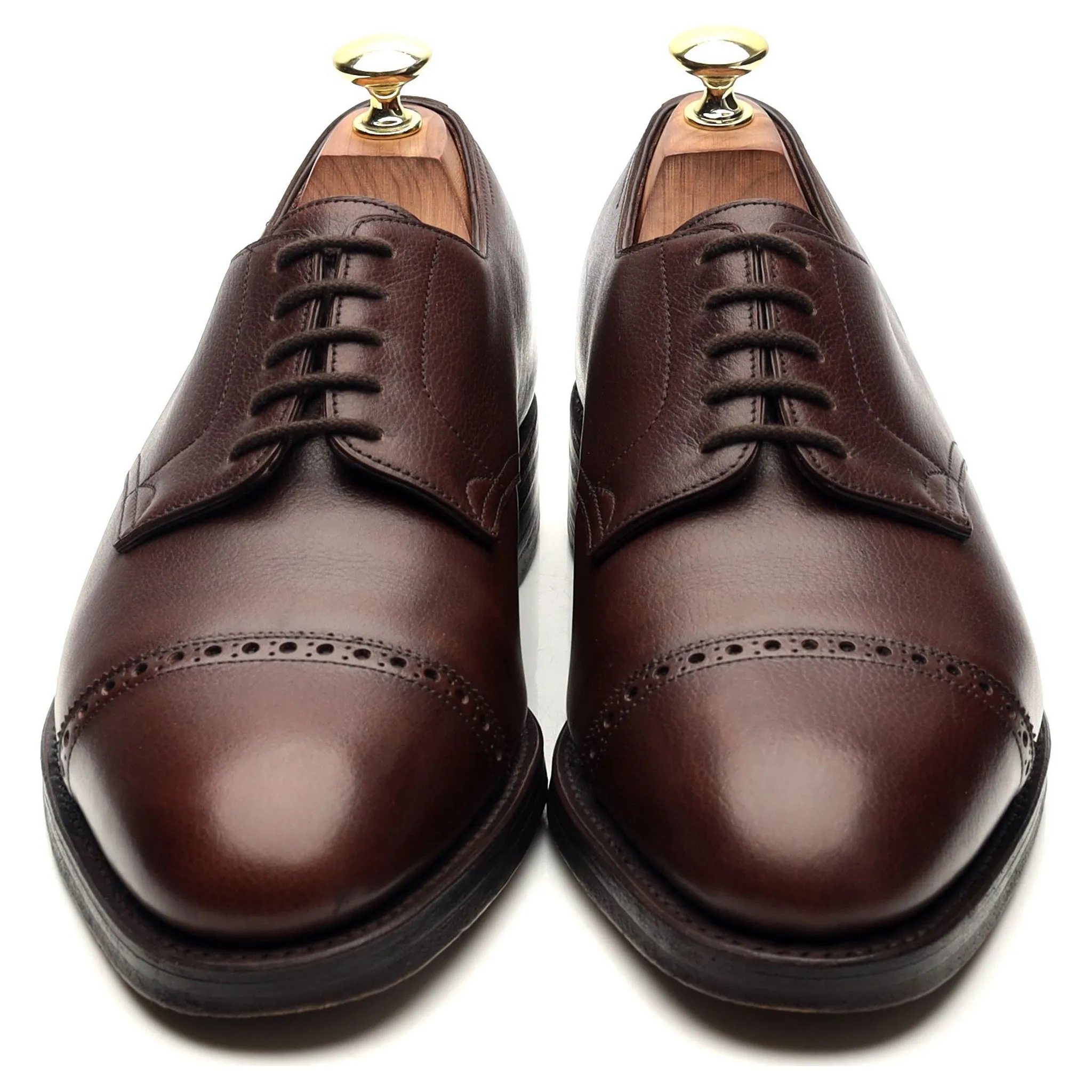 'Russel' Dark Brown Leather Derby UK 7 EE