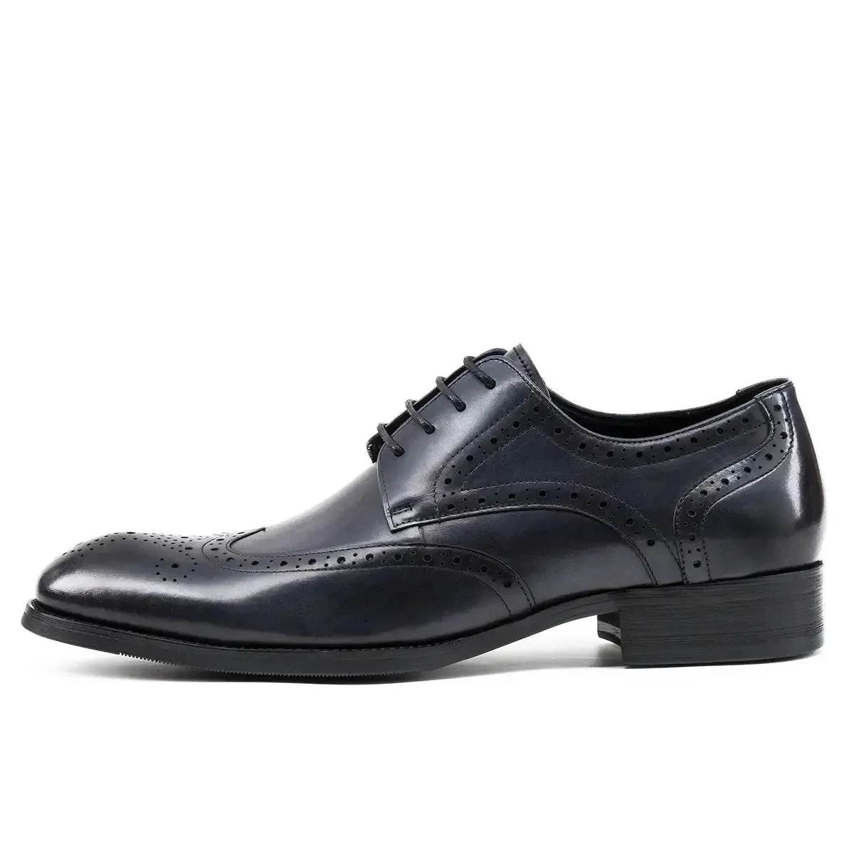 Ryno - Brogue Derby leather dress shoes for men