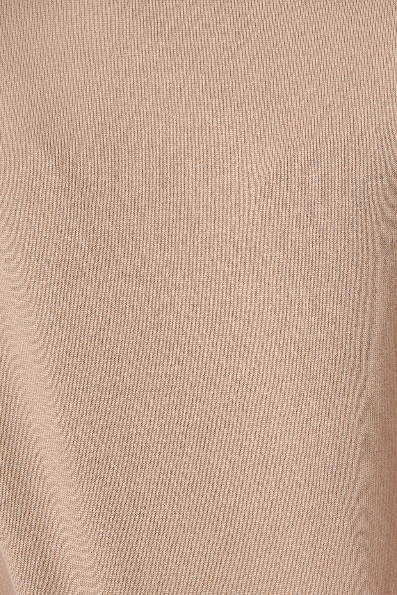 Sarandon Knit With Pearl Detail In Taupe Cotton Blend