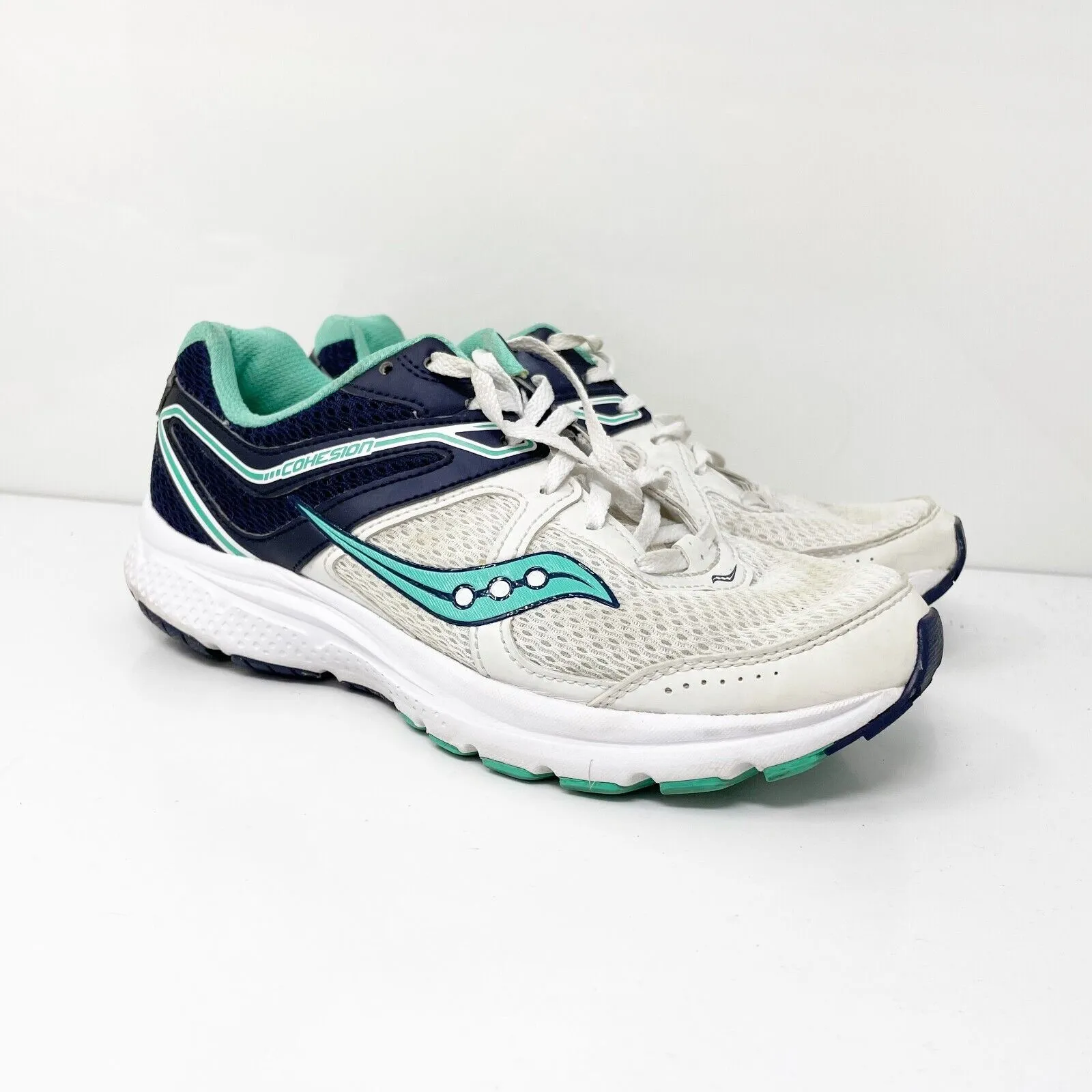 Saucony Womens Grid Cohesion 11 S10421-1 White Running Shoes Sneakers Size 8W