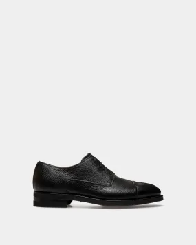 Scribe Un Derby in Black Deer Leather 