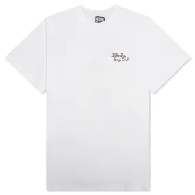 Bleach White Script Short Sleeve Knit Top