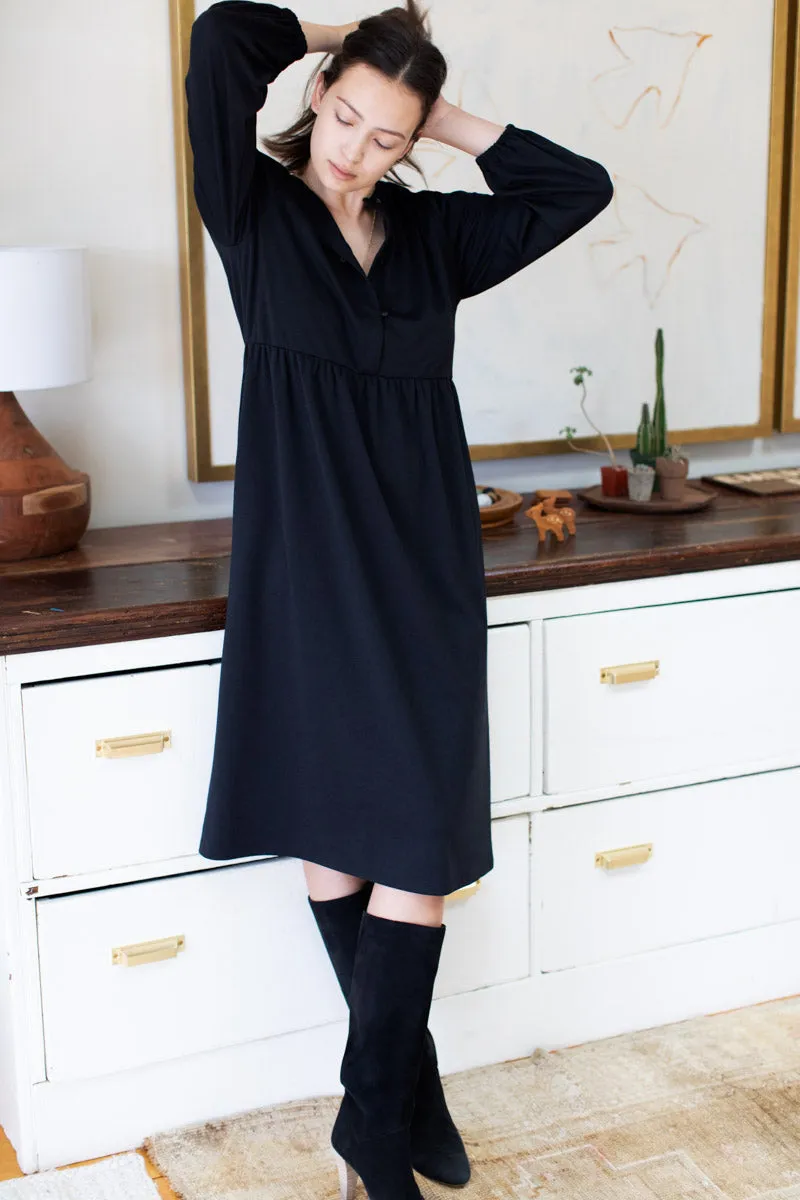 Selby Midi Knit Dress - Black Ponte