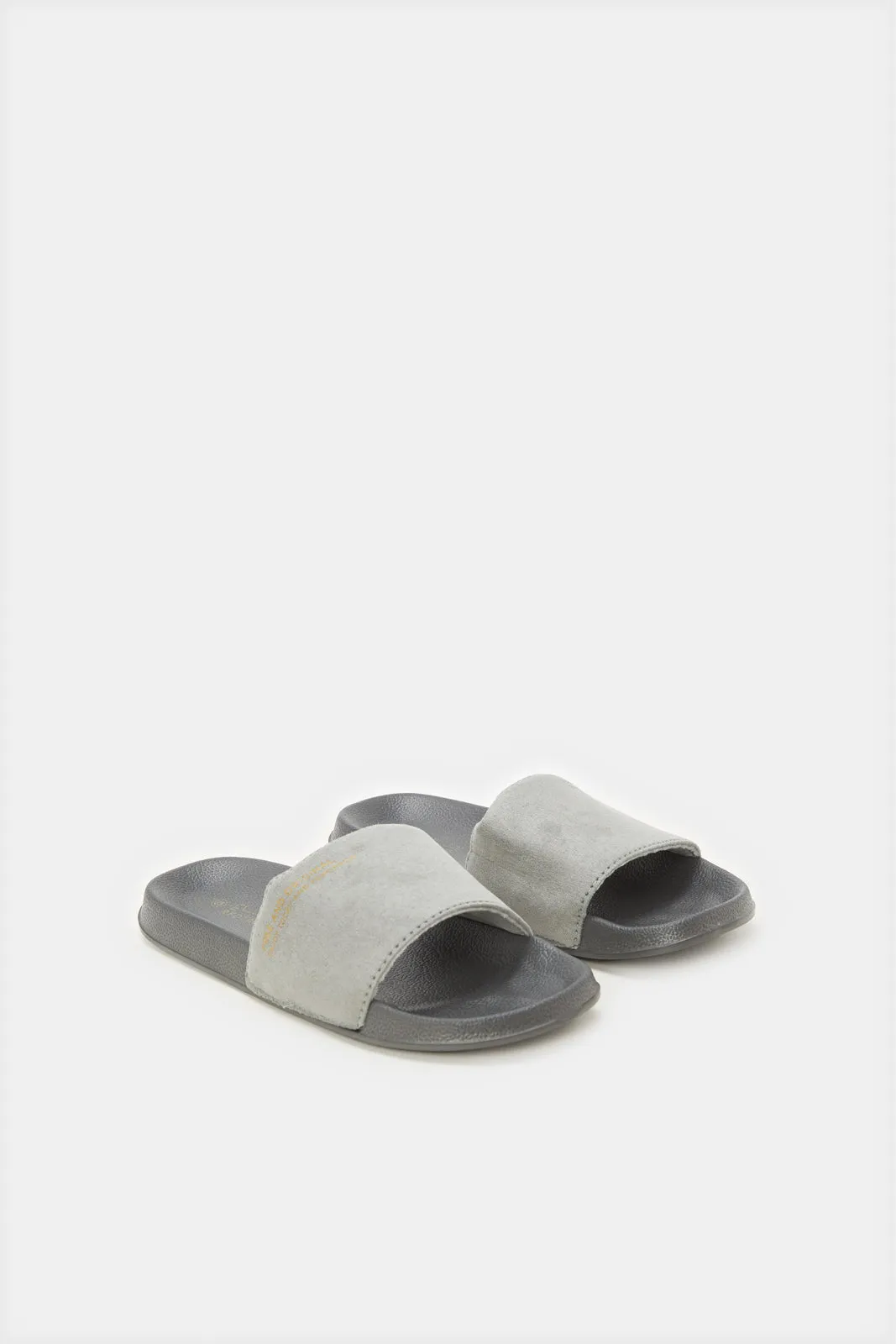 Senior Boys Grey Padded Slide