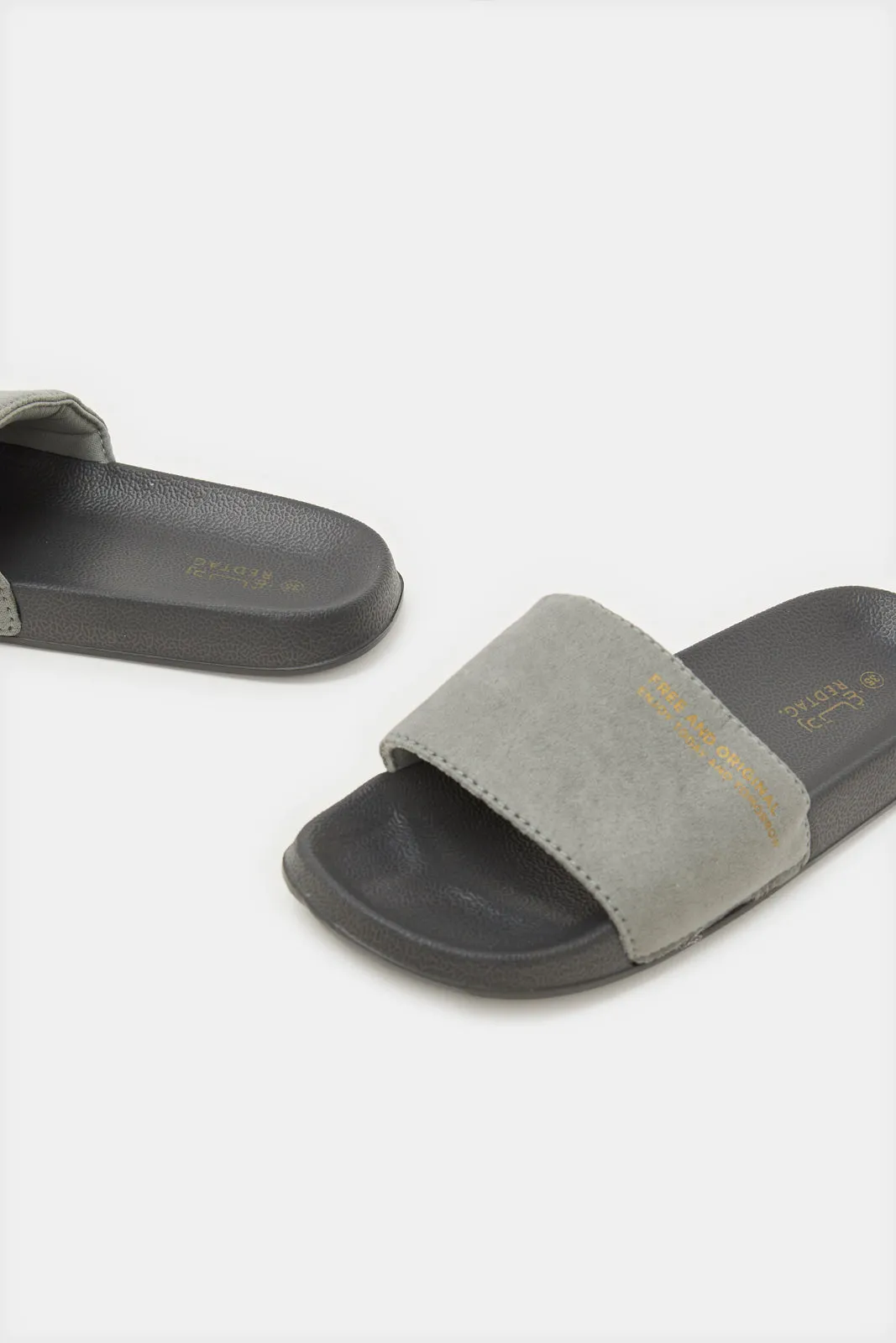 Senior Boys Grey Padded Slide