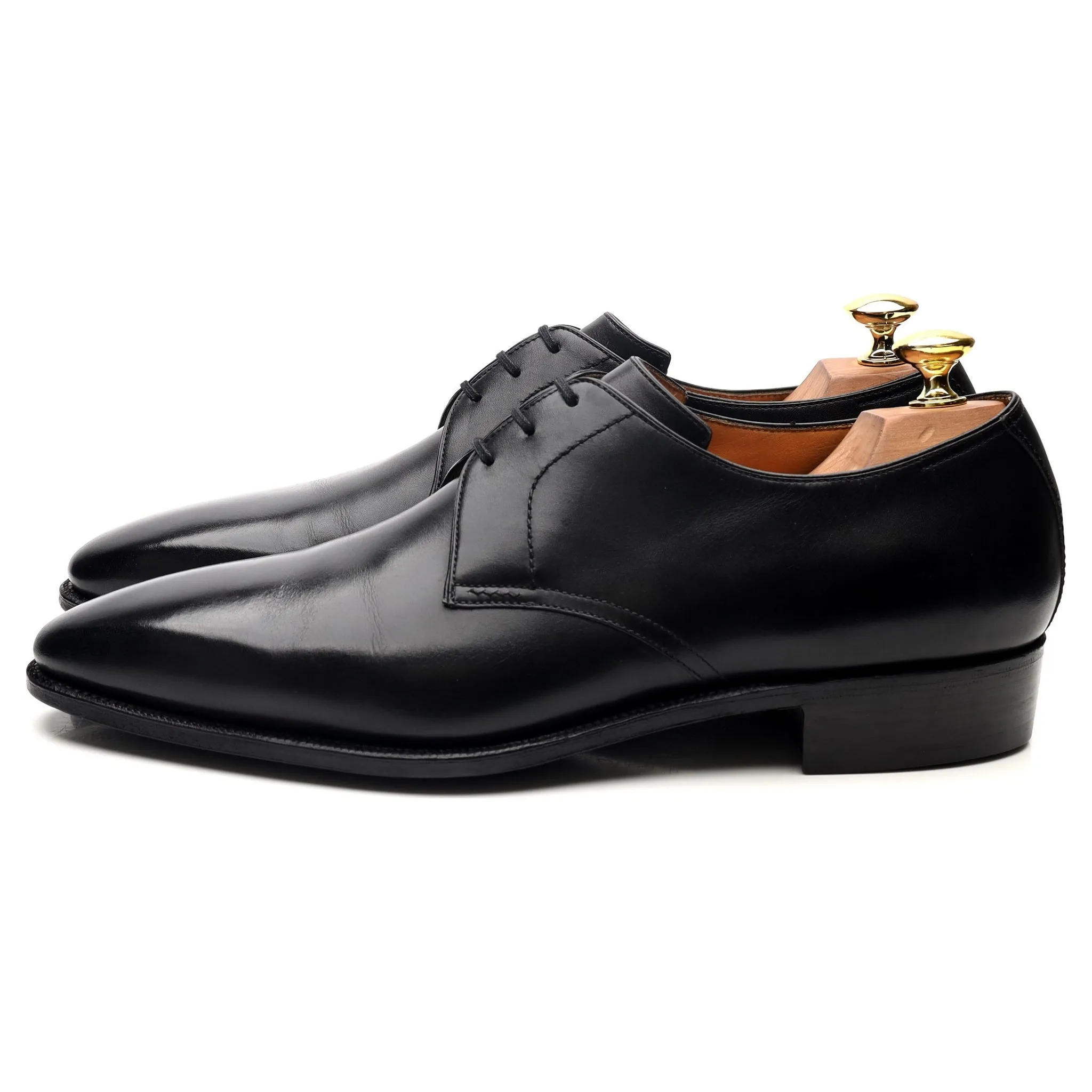 'Sergio' Black Leather Derby UK 8.5 E