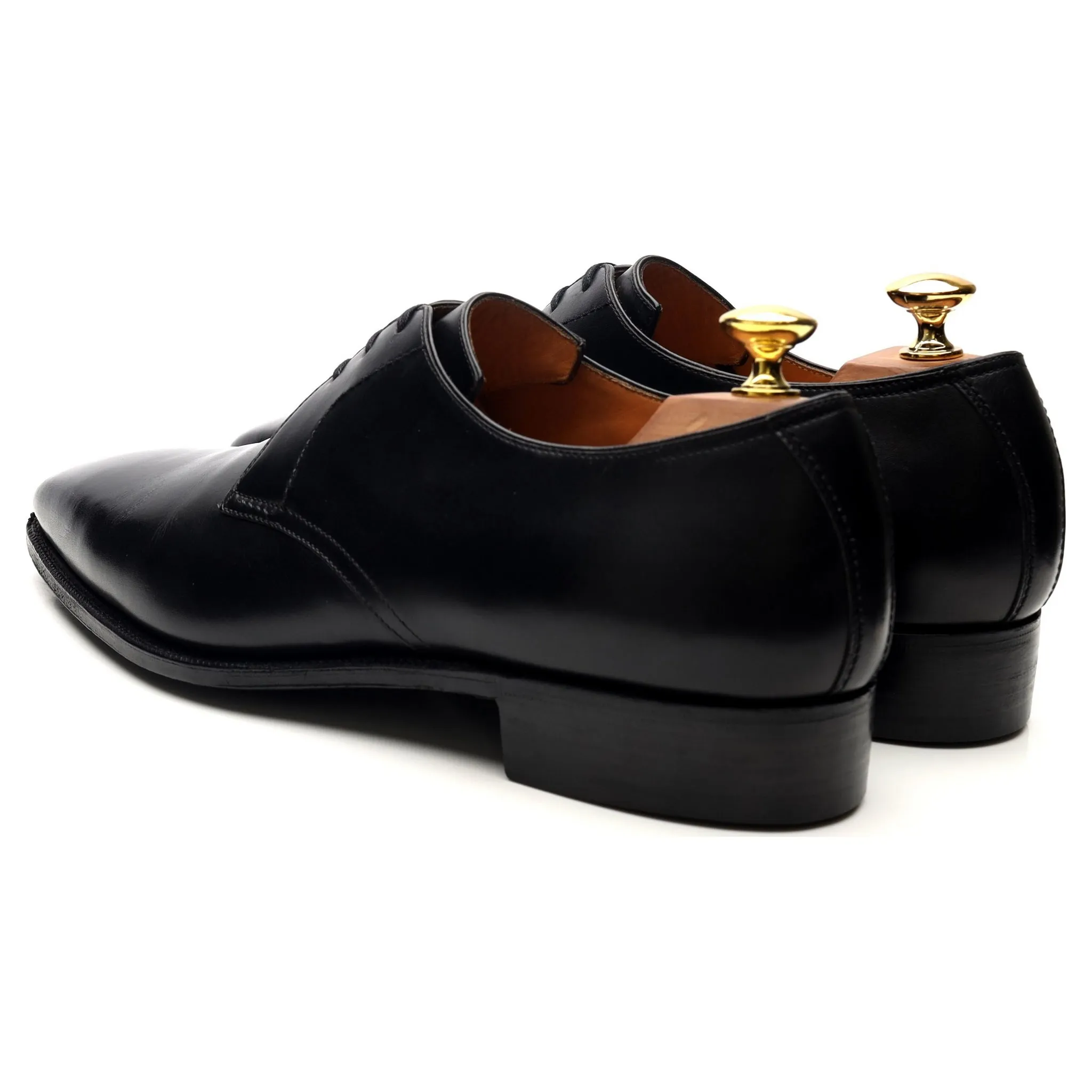 'Sergio' Black Leather Derby UK 8.5 E