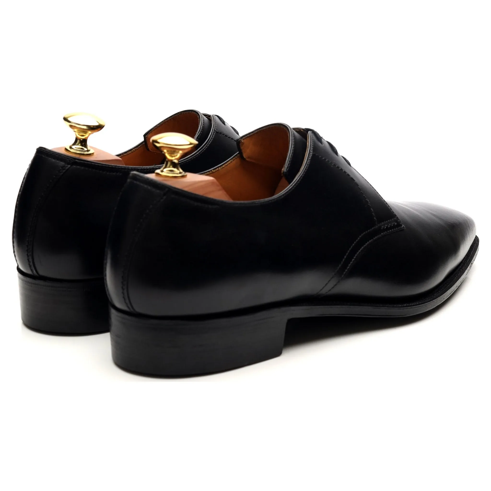 'Sergio' Black Leather Derby UK 8.5 E