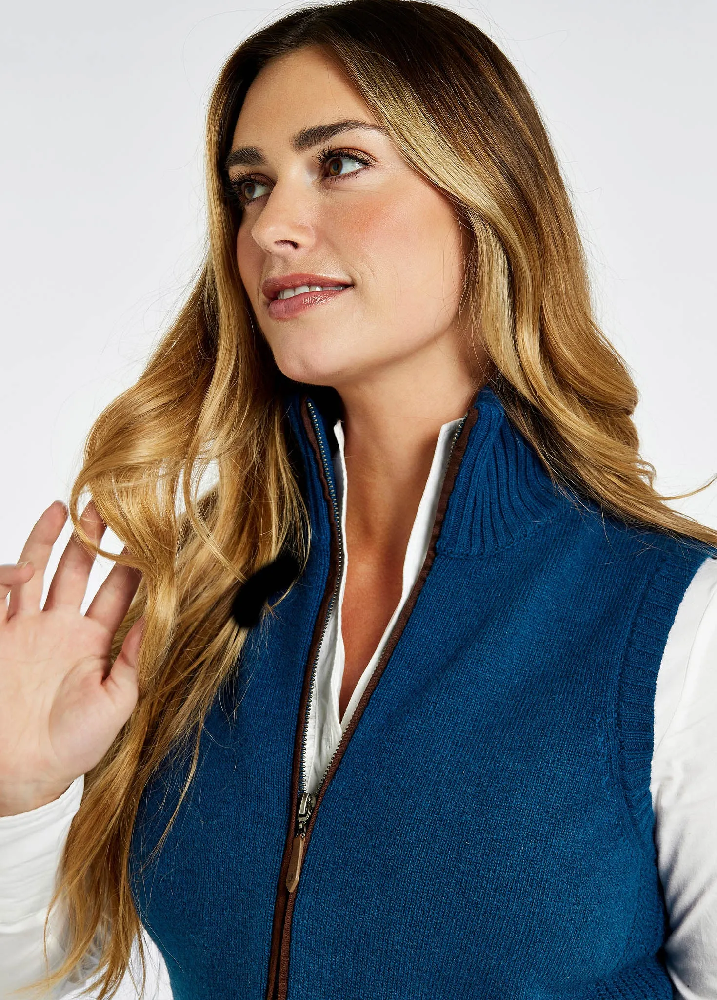 Sheedy Knit Bodywarmer - Peacock Blue