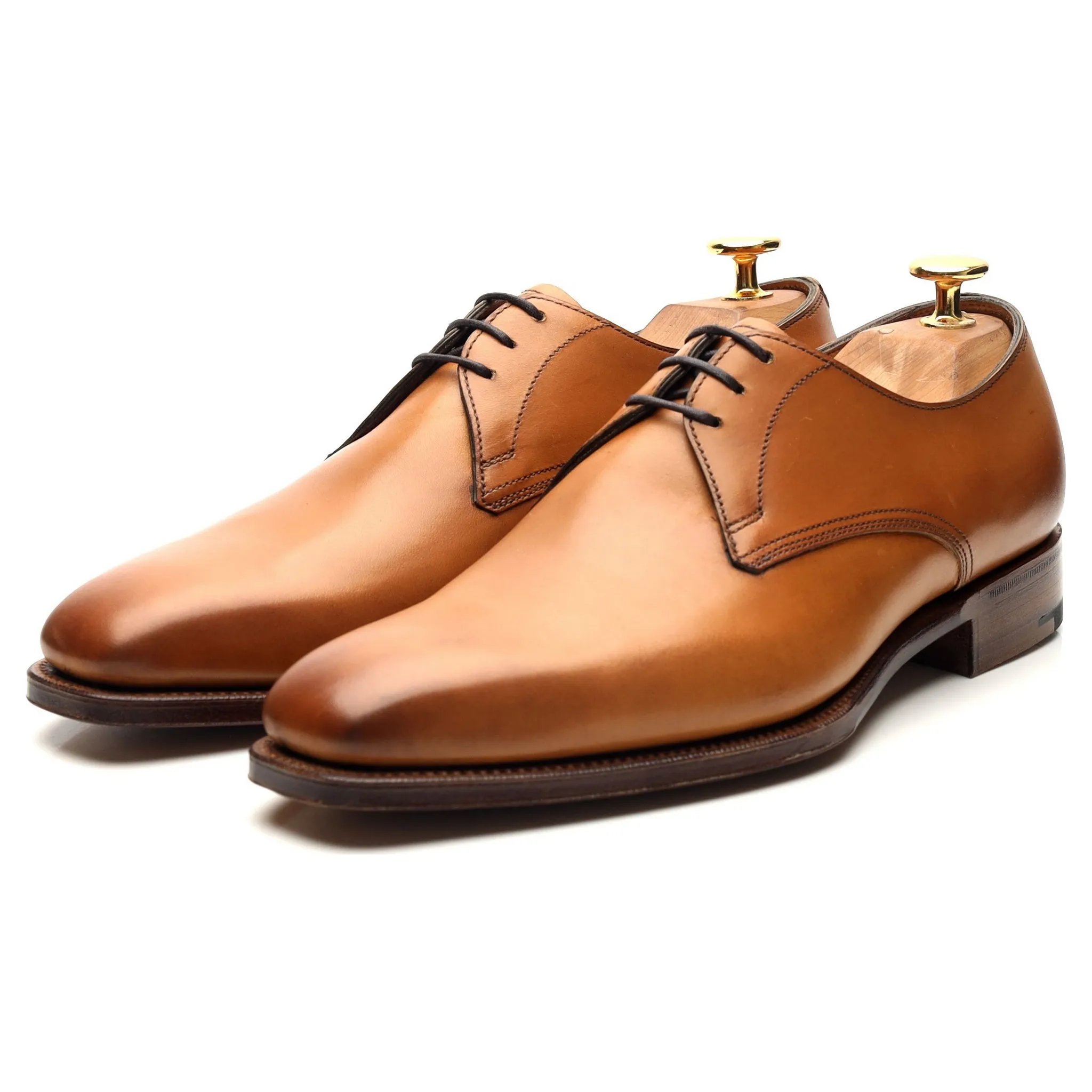 'Shelton' Tan Brown Leather Derby UK 5.5 E