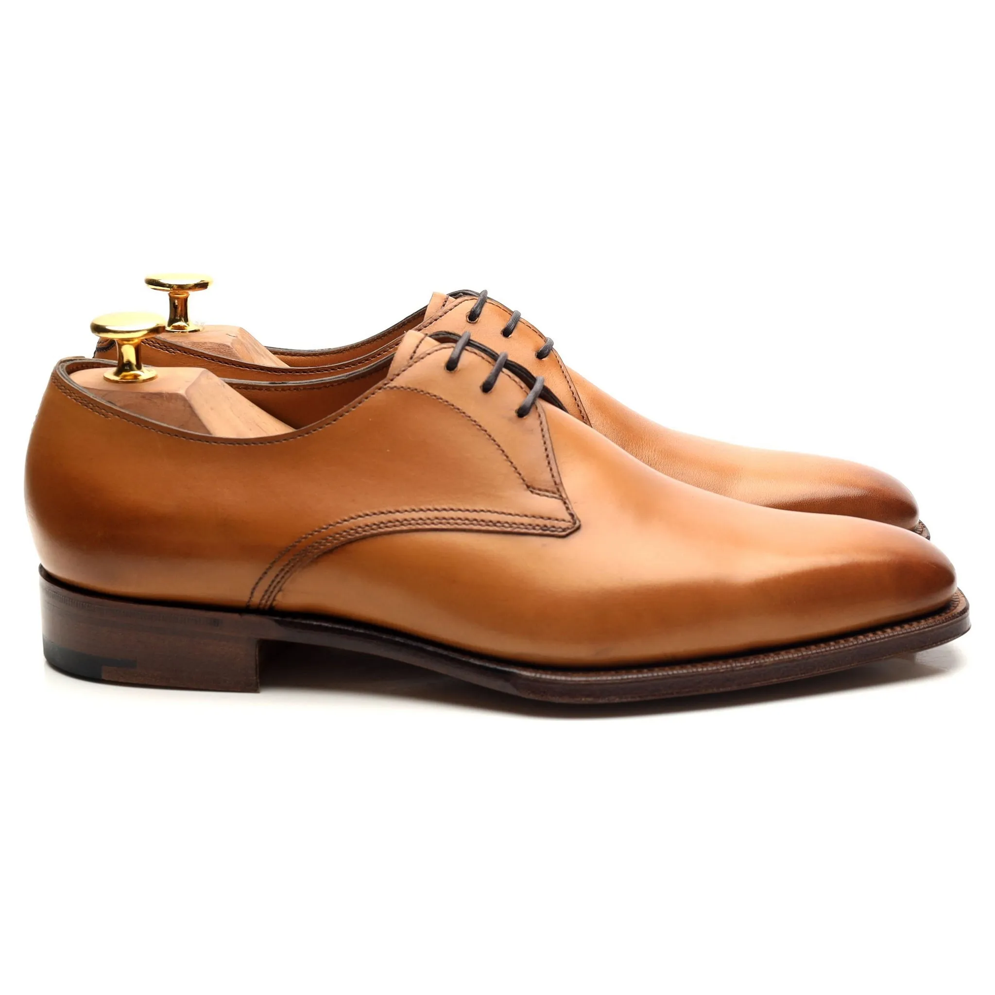 'Shelton' Tan Brown Leather Derby UK 5.5 E