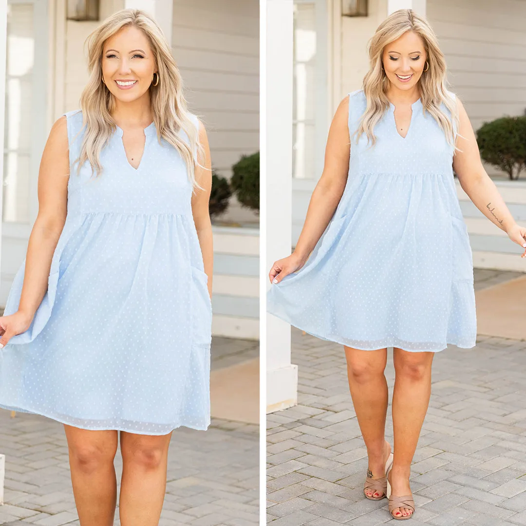 Sky Blue Shimmering Dress