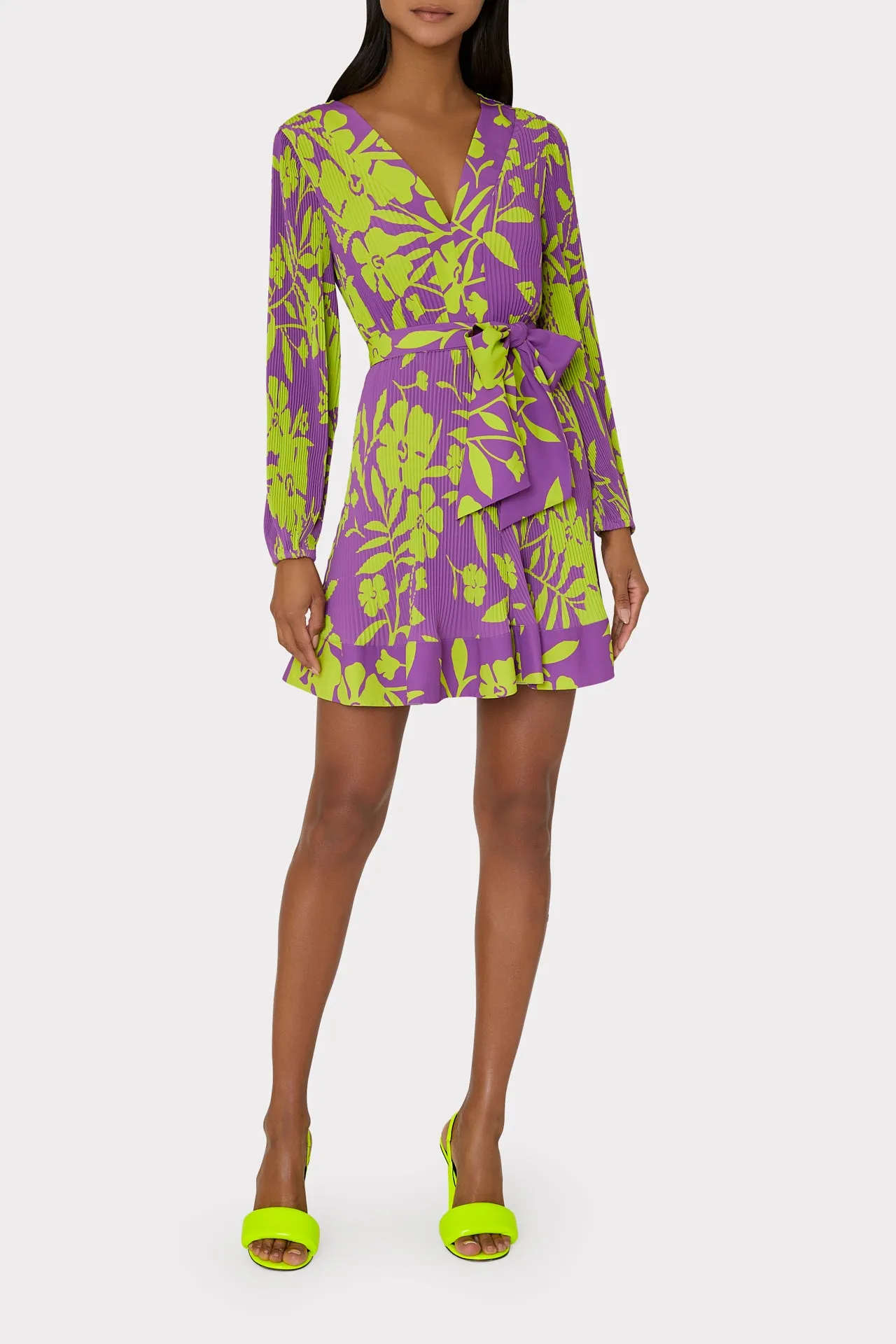 Shop Liv Marigold Aroma Pleated Dress.