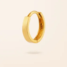 10K Gold Single Mini Flat Huggie Earring