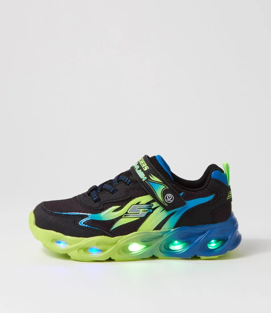 SKECHERS Thermo Black Blue Lime Sneakers