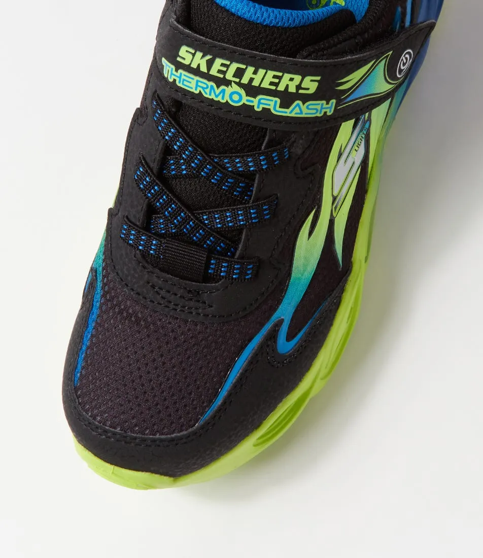 SKECHERS Thermo Black Blue Lime Sneakers