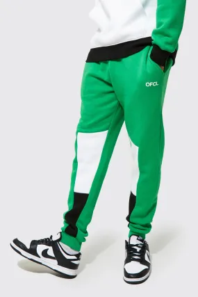 Skinny Ofcl Colour Block Joggers | boohooMAN UK