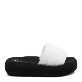 Splash White Slide Sandal